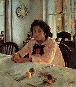 Valentin Aleksandrovich Serov Girl With Peaches painting
